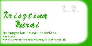 krisztina murai business card